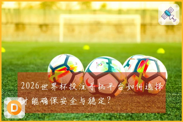 2026世界杯投注手机平台如何选择才能确保安全与稳定？