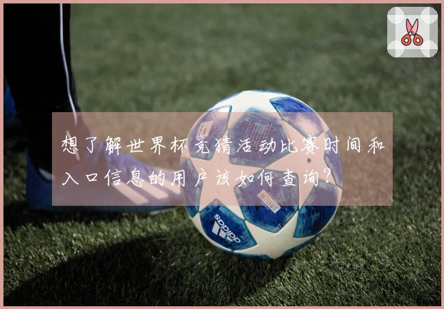 想了解世界杯竞猜活动比赛时间和入口信息的用户该如何查询？